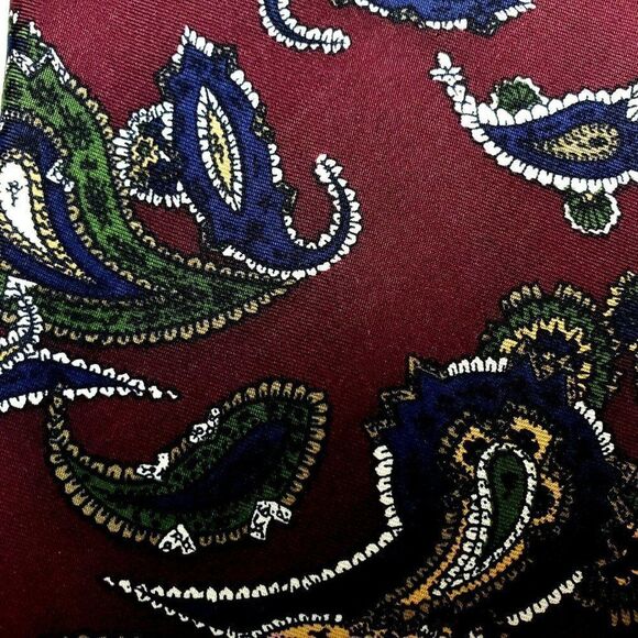 Robert Talbott Silk Tie Purple Print Paisley Class - Picture 2 of 7